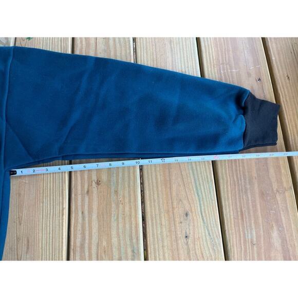 Washington D.C. Pullover Hoodie Sz. XL Velvet Embroidered. Teal/black. USA Flag. - Picture 6 of 7